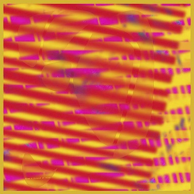 from a friend of mine 輕薄雪紡義大利手工絲巾/髮帶-橘色印花