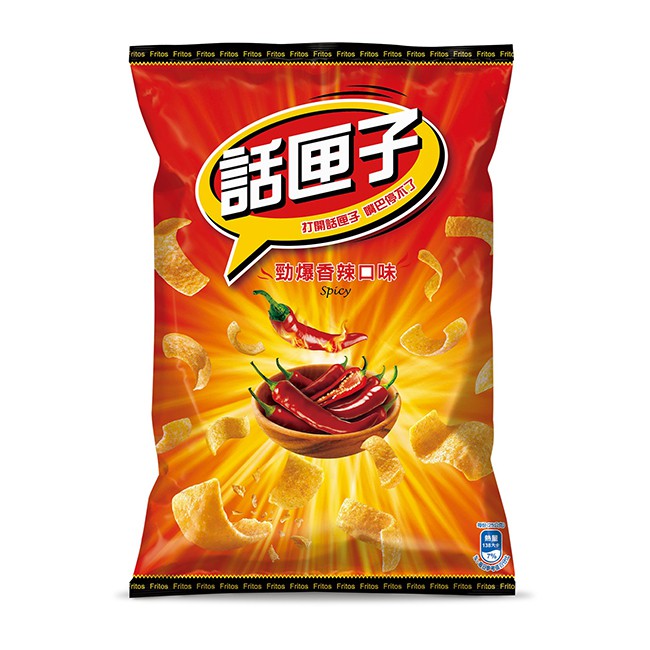 - 商品編號：867855- 品牌：話匣子- 規格/內容物：150g- 成分：原料：玉米、棕櫚油、香辣粉 [糖、醬油粉、紅椒、辣椒末、味精、澱粉 (樹薯、玉米)、蒜粉、香料、二氧化矽、食鹽、葡萄糖、檸