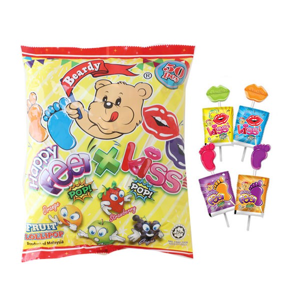 ☞ 商品特色 ☜ 超人氣造型棒棒糖裡面有兩種有趣的造型大腳丫/嘴唇圖案 增加樂趣四種口味(葡萄、蘋果、草莓、柳橙)一包50支 獨立包裝生日派對或是同樂會最佳選擇讓派對歡樂加倍！☞ 商品規格 ☜ 商品內
