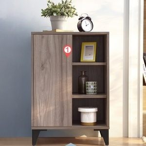 林氏木業現代簡約收納邊櫃視聽櫃DV3M