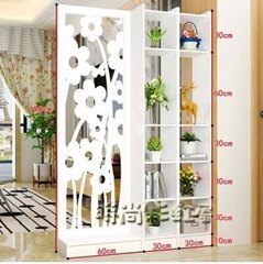 屏風隔斷櫃時尚歐式白色雕花客廳臥室玄關櫃移動簡約現代折疊鏤