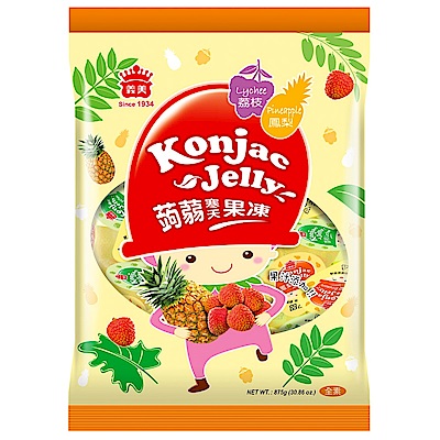 義美蒟蒻寒天果凍875g(荔枝+鳳梨)