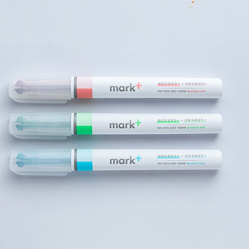 Kokuyo Mark+ 獨角仙同色系螢光筆 3 入 海島