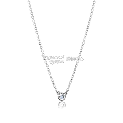 Tiffany&Co. 0.05克拉圓形鑽石925純銀項鍊