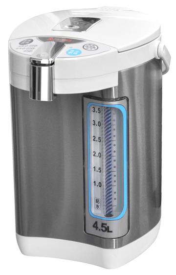 三段溫度選擇98度/85度/65度 時尚新穎大按鍵出水口 超大廣角水位視窗 超省電自冷裝置設定 #430耐用不鏽鋼外殼 #304高級不銹鋼內膽 48小時休眠省電裝置 多重安全保護裝置