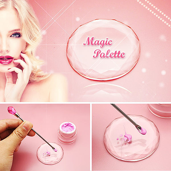 Nails Mall美甲材料批發&指甲彩繪 透明玻璃調色盤