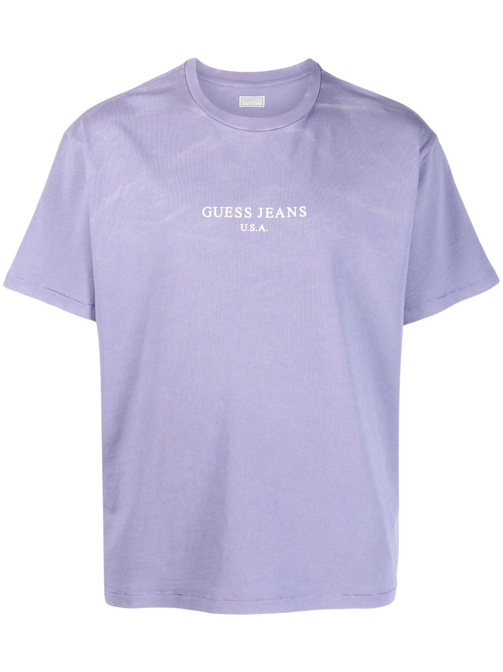 GUESS USA - logo-print short-sleeve cotton T-shirt - men - Cotton - S - Purple