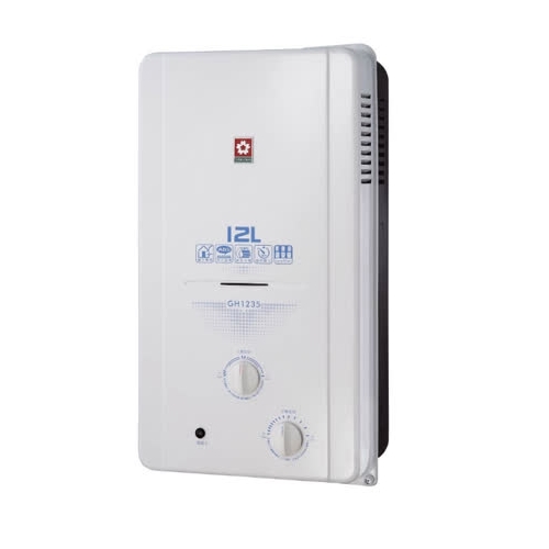 (含標準安裝)櫻花12公升ABS防空燒(與GH1235同款)熱水器ABS式GH-1235