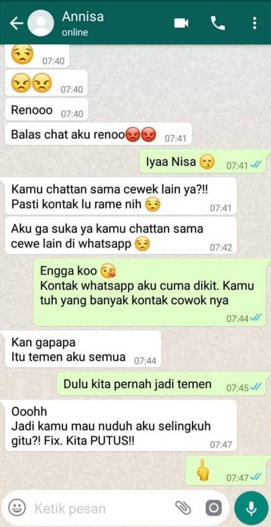 9 Chat Dengan Pacar Ini Bukannya Romantis Malah Auto Ngegas Brilio Net Line Today