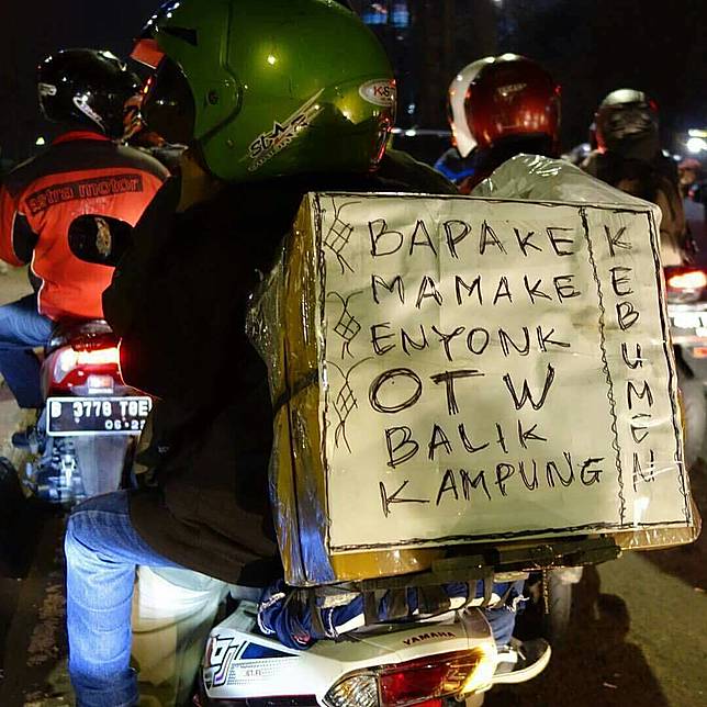 Foto Lucu Tulisan Motor Mudik Super Kreatif, Ngakak So Hard!