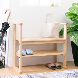 ◎質感編織|◎易清潔易清洗|◎堅固實用好收納品牌:ASDesign類型:鞋櫃主材質:木質尺寸(公分):73x36x65cm(DIY)層數:兩層抽屜:無開門方式:無附門顏色:棕色系組裝方式:DIY