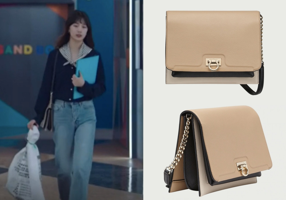 《Start-Up》秀智包包3：Salvatore Ferragamo TRIFOLIO FLAP BAG MEDIUM，約NT63,000