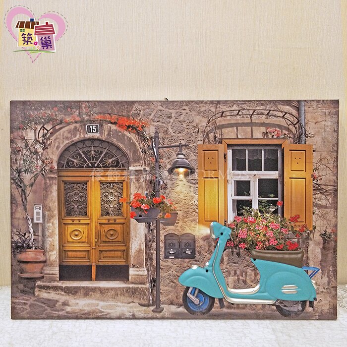 工業風可開關切亮燈立體無框畫，懷舊上市!