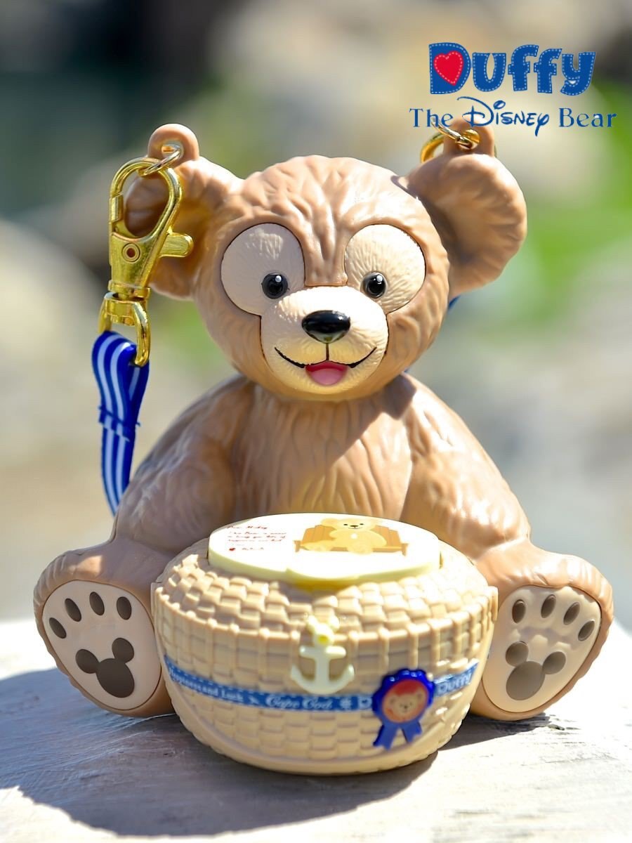 【真愛日本】15091000028 樂園造型糖果罐附掛繩-達菲抱竹籃 雪莉玫 Duffy 達菲熊&ShellieMay 收納罐 日本帶回