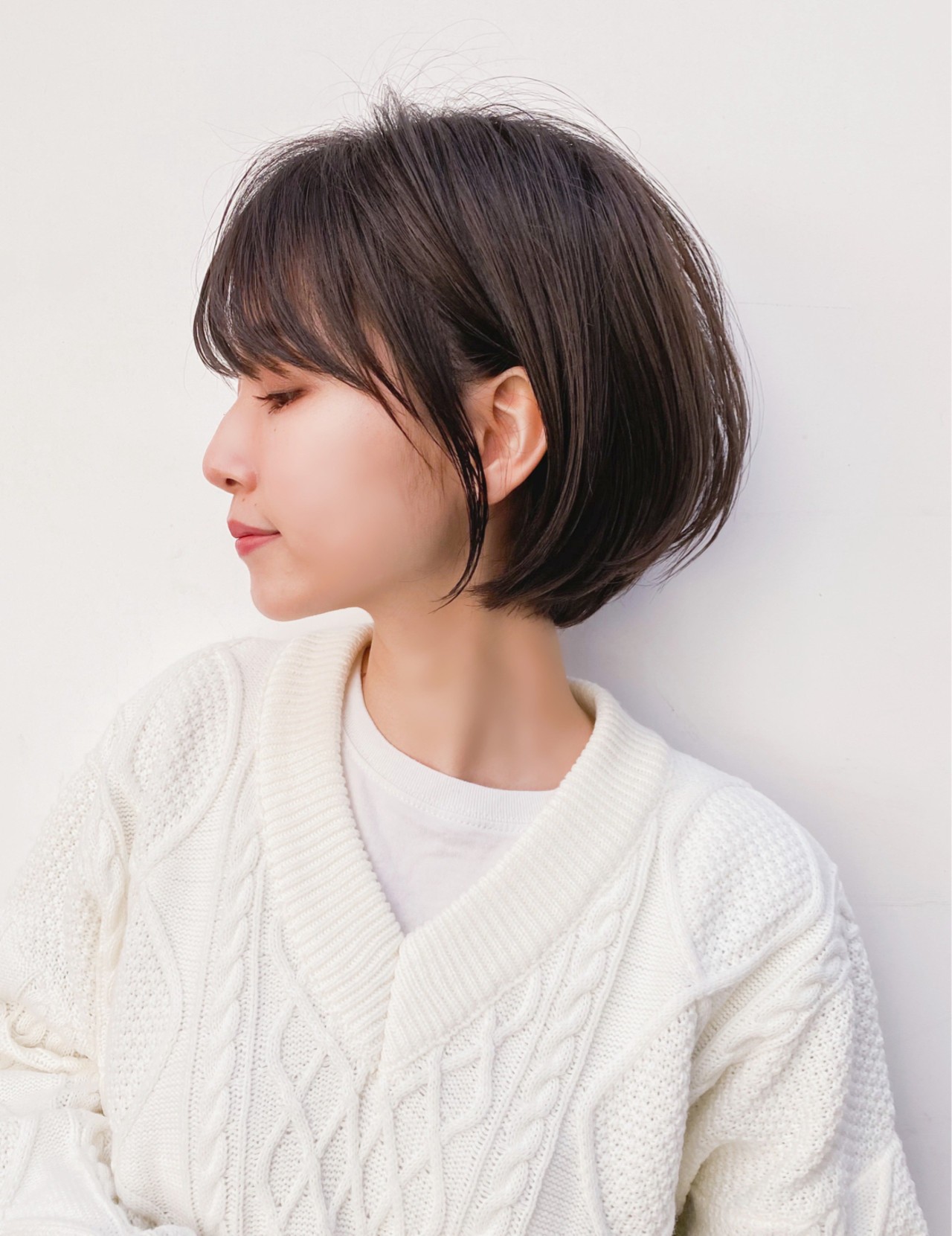 横顔美人になれるミニボブ