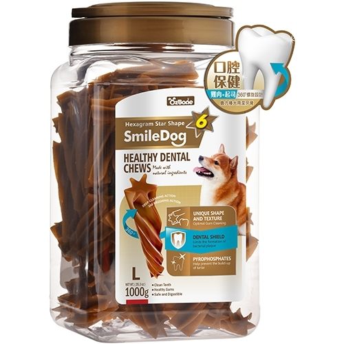 【寵物王國】奧力棒-口腔保健螺旋6星潔牙棒(雞肉+起司)L-1000g