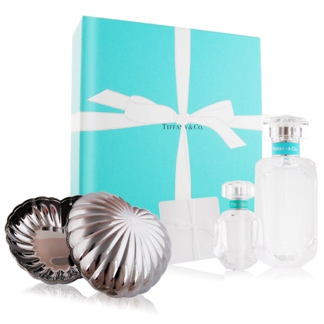 Tiffany & co.同名淡香精(75ml+5ml+擴香石)聖誕限量禮盒+GEORG JENSEN 心型置物盒