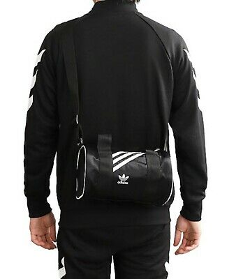 KUMO SHOES-adidas 迷你手提包 黑 三葉草 水桶包 小水桶包 側背包 肩背包 運動包 收納 男女用 GD1646