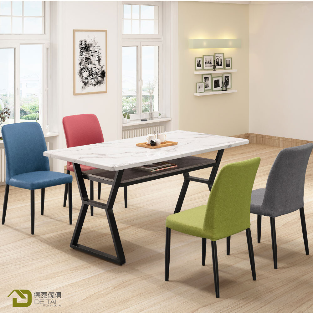 產品規格 傑恩斯灰橡木石面 4尺餐桌椅組a005-591+4 