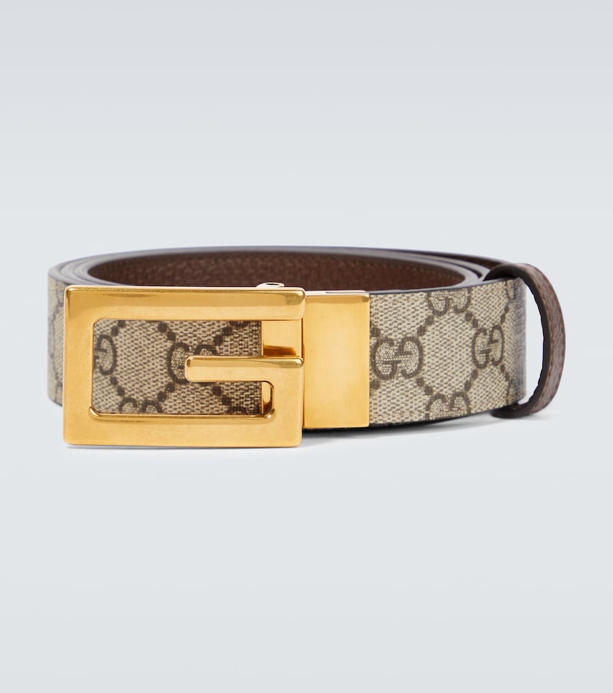 Square G reversible leather belt