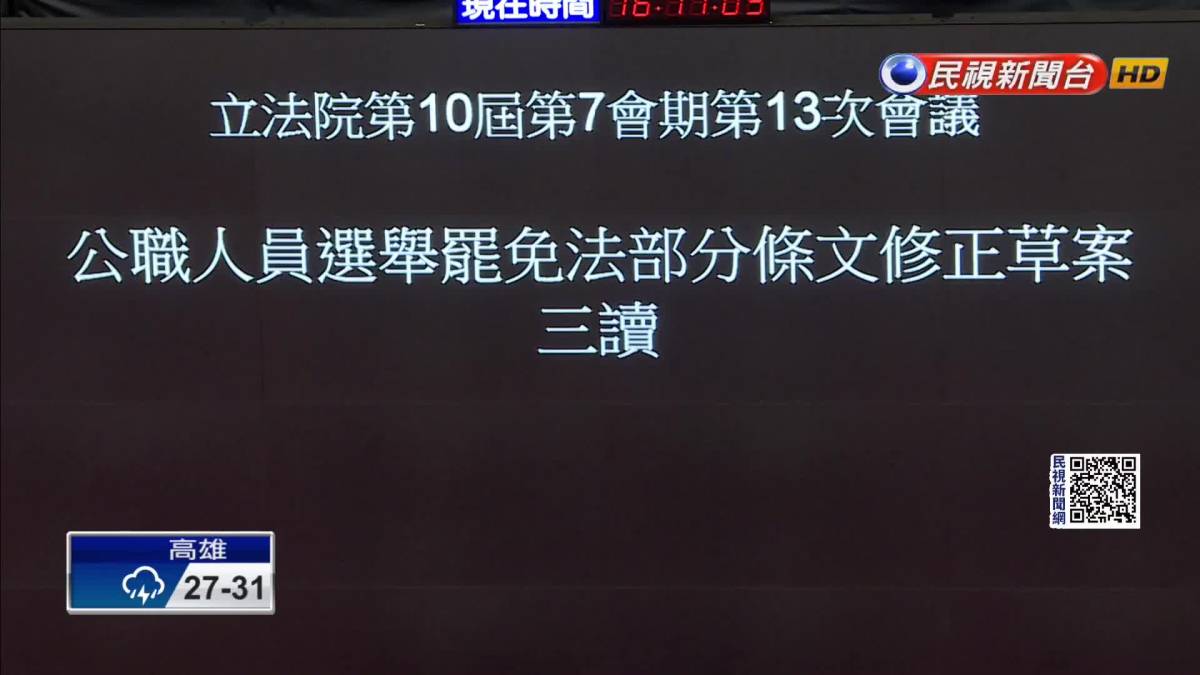 選罷法排黑修正通過 陳致中終身不得參選 民視新聞影音 Line Today