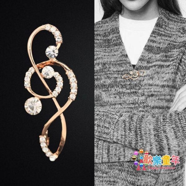 胸針 高檔時尚簡約百搭西裝胸針女開衫毛衣扣針音符胸花男大衣別針配飾 多款可選