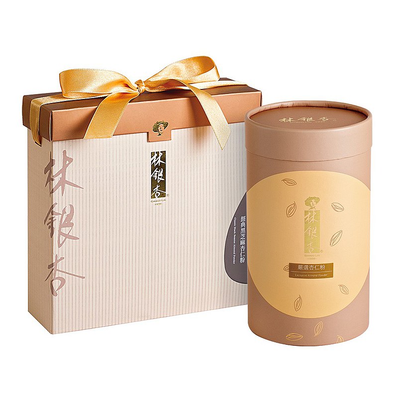 【林銀杏】經典黑芝麻杏仁粉600g+嚴選杏仁粉隨身包圓罐300g