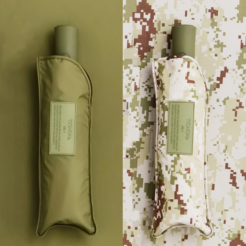 【MIL-1軍事/自動折傘】 雙層布 迷彩 大傘 雨傘 折疊傘