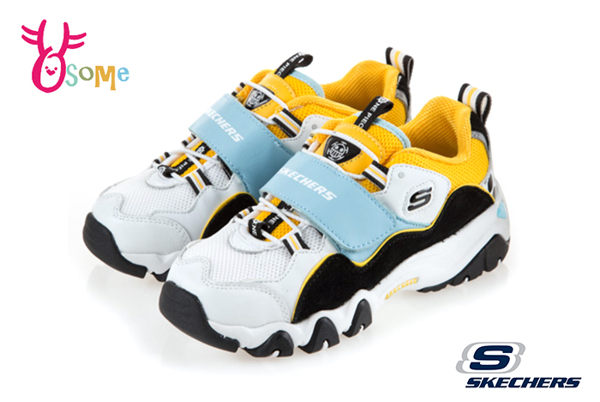 Skechers ONE PIECE航海王 羅 海賊王 D LITES 2.0 中大童 限量聯名 運動鞋 慢跑鞋 S8236#白黃◆OSOME奧森鞋業