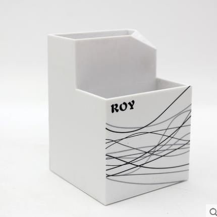 筆筒 多功能收納筆座辦公文具盒子男女歐式復古桌面上可愛擺設彩色塑料格調 名創家居館