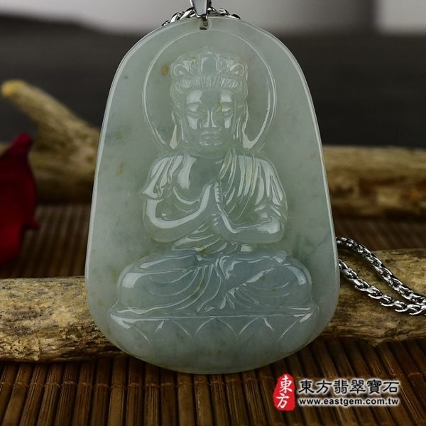 翡翠大日如來項鍊玉珮（大日如來牌A貨翡翠大日如來玉珮、緬甸玉大日如來玉墜）FD167