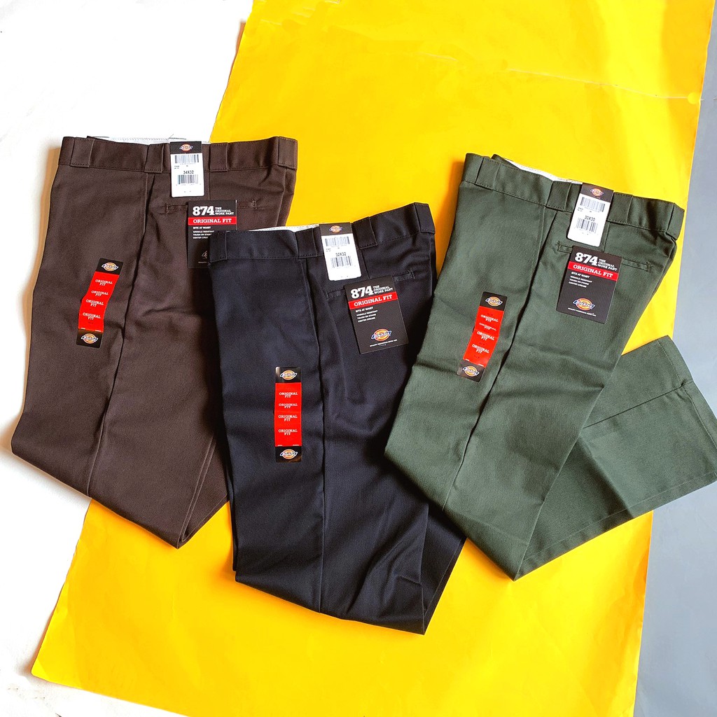 DICKIES 874 ORIGINAL FIT 硬挺 工作褲 長褲 寬版 直筒褲 黑 咖啡 軍綠 男版 DOT聚點