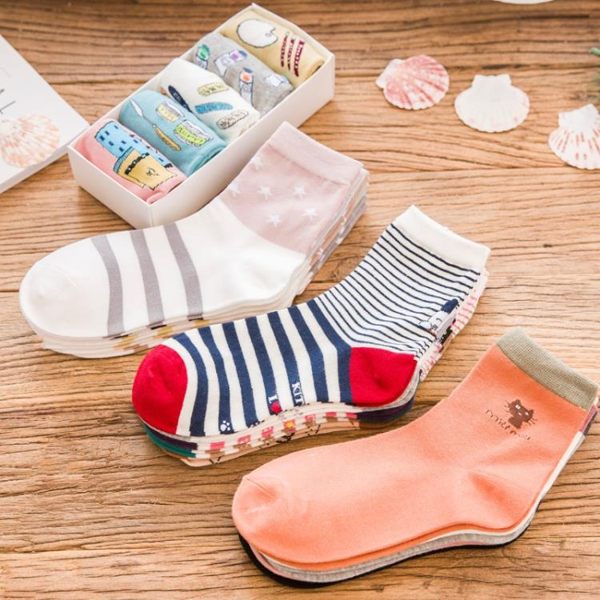 襪子女棉襪秋冬季棉襪女士中筒襪全棉韓日系襪子個性女襪