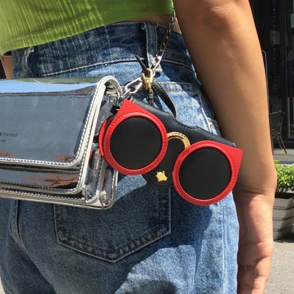 全館83折眼鏡袋便攜可愛眼鏡盒ins太陽眼鏡保護套眼睛墨鏡盒女眼鏡包掛飾