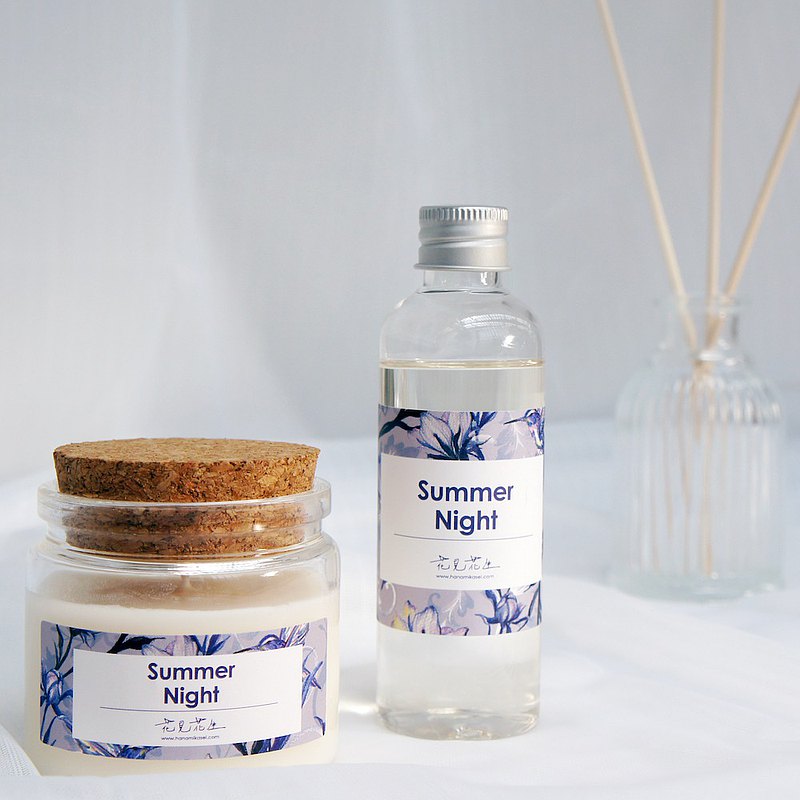 這個組合包含1個香氛蠟燭與1瓶擴香。以橙花及梔子花為基底，有著濃烈的熱帶夜氛圍，輔以野薑花、檀香提升成熟韻味，如我們與人相處時，總經歷著激情之中，逐漸透過磨合相互學習、化為感激的過程。一切，都是成長。