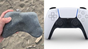 日本網友沙灘撿到「遊戲手把」石塊，引眾人爆笑：這根本是古人的電玩化石！