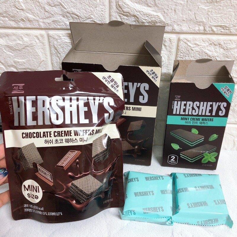 韓國HERSHEY'S巧克力夾心餅乾 威化餅 薄荷巧克力夾心 下午茶必備