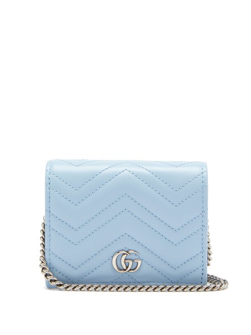 Gucci - Gucci's light blue Marmont wallet echoes the pastel theme of the house's Pre-AW20 accessorie