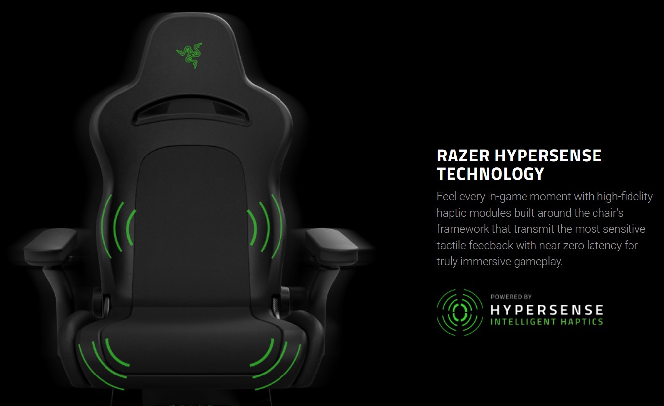 Razer 重新定義電競椅，可收納環繞螢幕加上 4D 觸覺回饋，大幅加強遊戲沉浸體驗