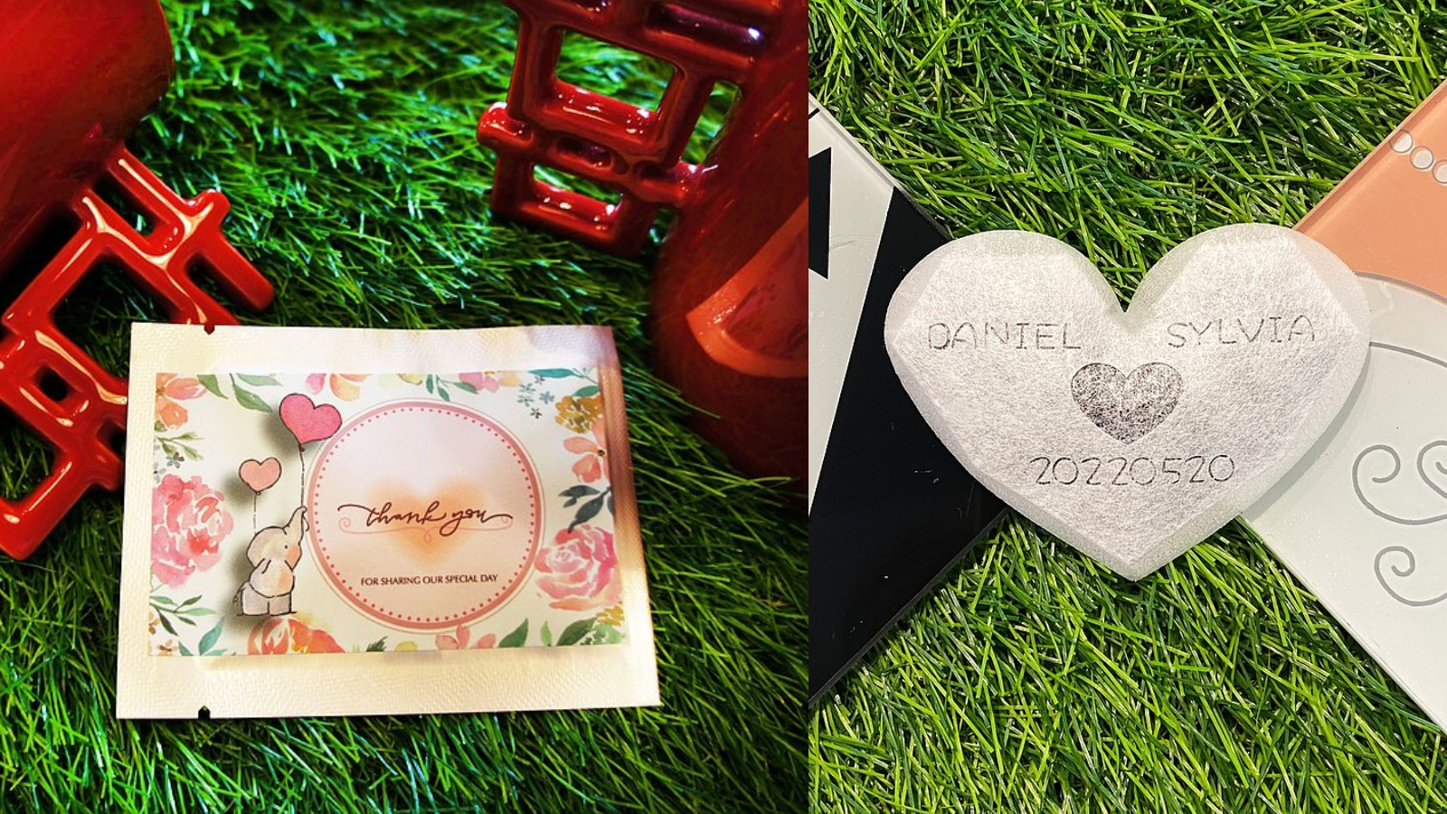 囍茶系列 單片愛心造型刻字茶包