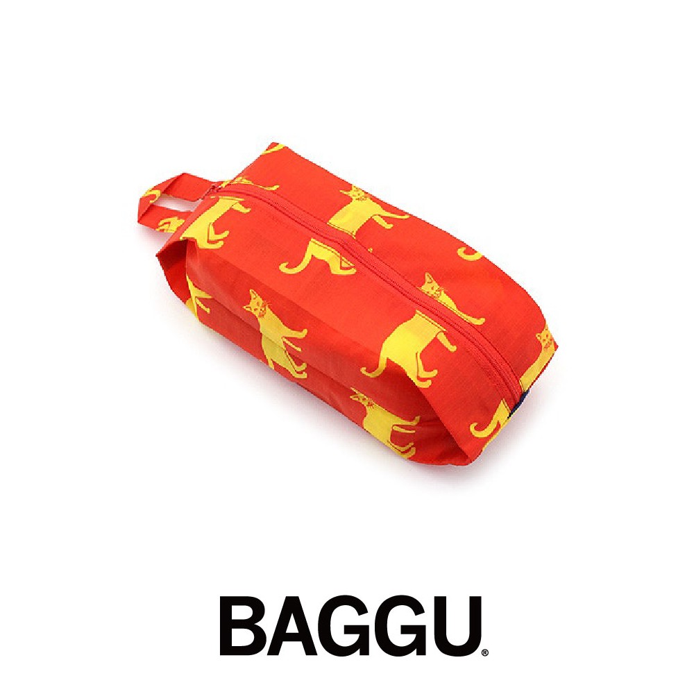 BAGGU - 美國環保收納包 / 小 / 黃橘貓印花色