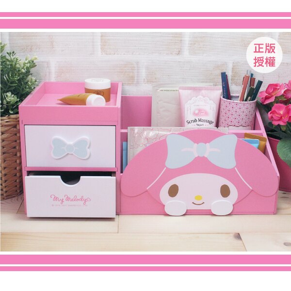 美樂蒂可愛收納櫃 桌上收納 小物收納 文具收納 台灣製 三麗鷗 Sanrio 蕾寶 生日禮物 畢業禮物 交換禮物 情人禮物 聖誕禮物 筆筒。人氣店家LAIBAO蕾寶生活廣場的三麗鷗 木製商品有最棒的商