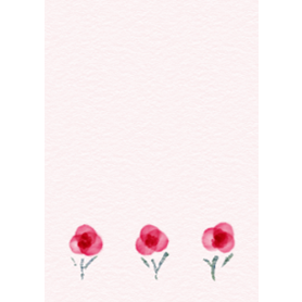 シンプル可愛い　水彩フワラー/ぴんく