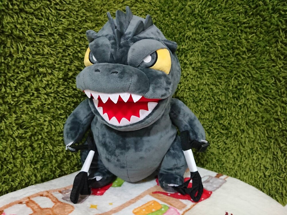 日本sk japan景品 正宗哥吉拉big造型後背包!! 正宗日本哥吉拉q版 big造型後背包 超級可愛 哥吉拉迷 必收!! 約:30cm