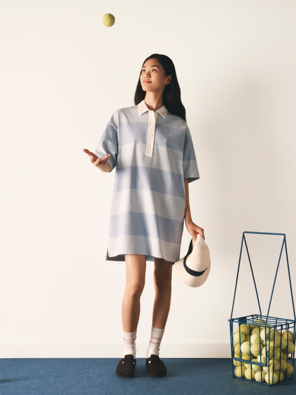 Uniqlo 女裝 JW ANDERSON 條紋POLO洋裝(短袖)