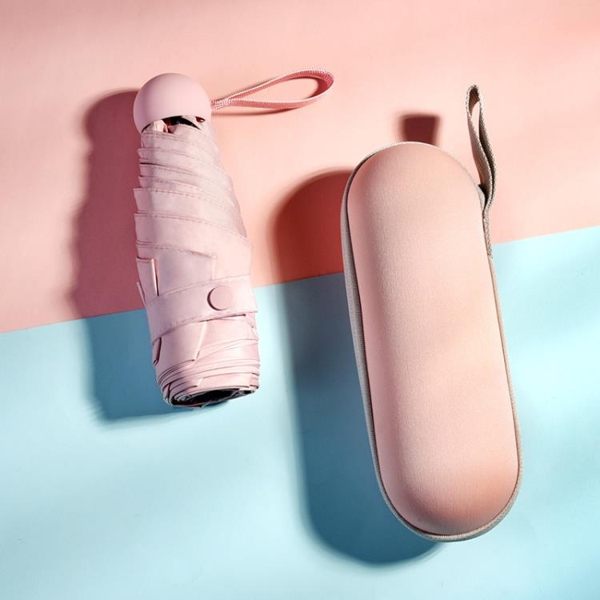 雨傘太陽傘防曬防紫外線女遮陽傘五折雨傘晴雨兩用折疊膠囊傘小巧便攜 寶貝計書