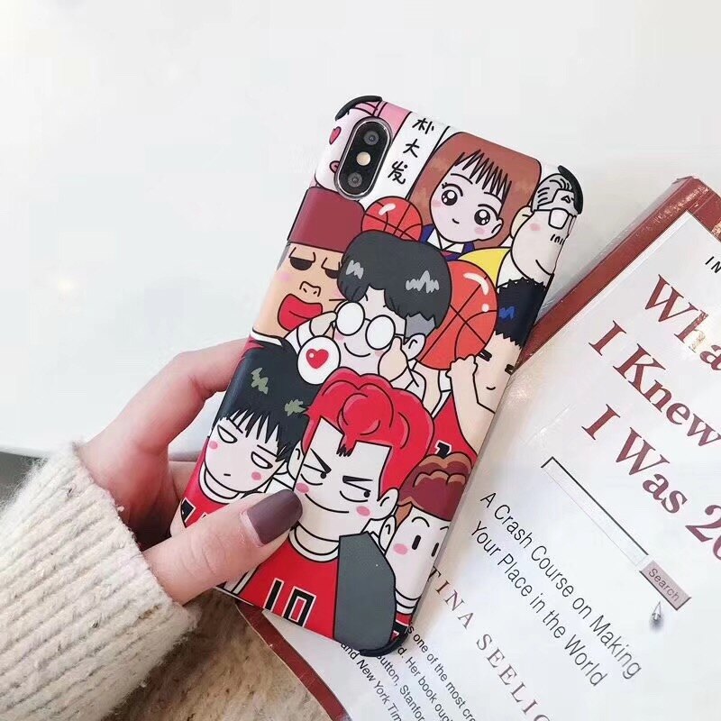 IMD米奇 灌籃高手 四角防摔殼 蘋果 i6/6p/i7/7p/i8/8p/iX/XR/MAX 全包邊手機殼 防摔手機殼