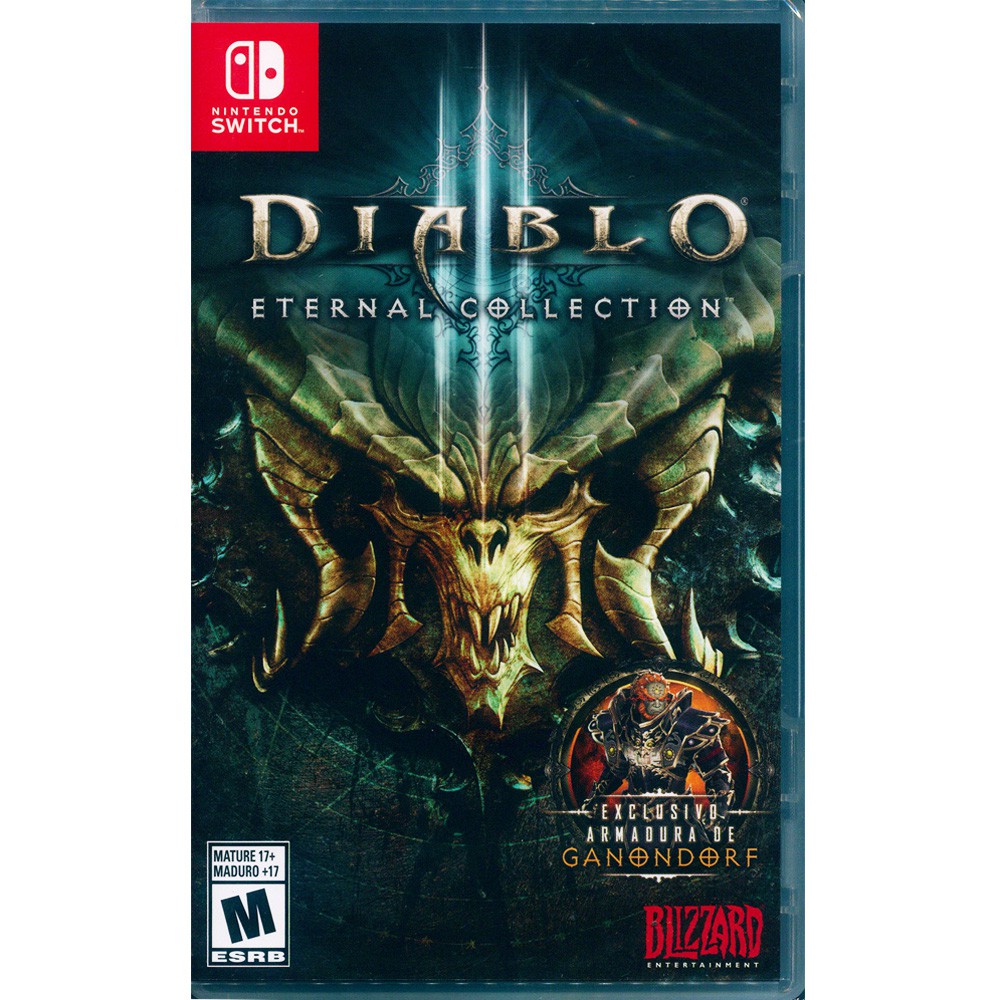 NS SWITCH 暗黑破壞神 3：永恆之戰版 中英文美版(LATAM)Diablo III Eternal Collection本版本為美版，下載中文語言包更新即有中文字幕及語音(任何版本都要更新才