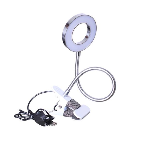 全館85折白光暖光夾式直播補光燈主播美顏嫩膚網紅電腦打光燈拍攝神器