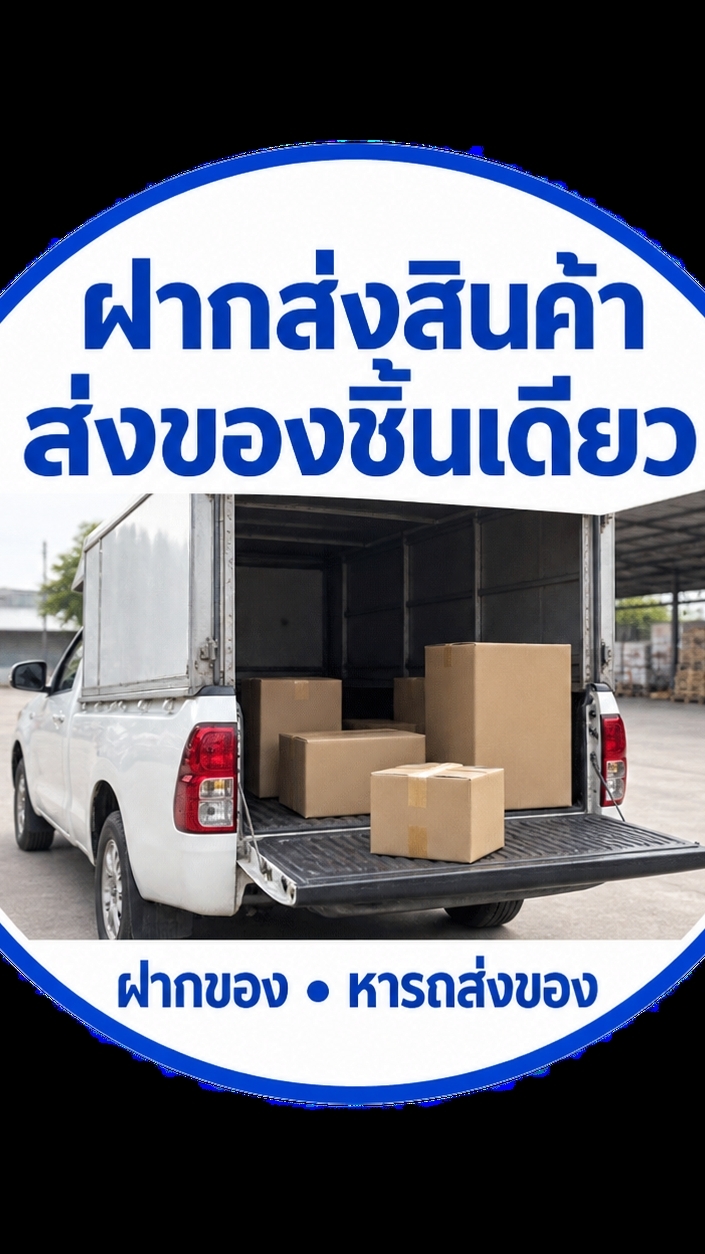 ฝากส่งสินค้า ฝากของ ส่งของชิ้นเดียว หารถส่งของ